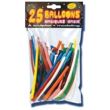 25 Ballons à modeler assortis