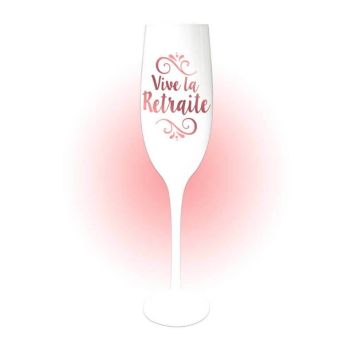 flûte à champagne vive la retraite rose gold | jourdefete.com