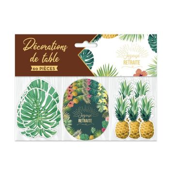 Sachet de 60 décorations de table pour retraite | jourdefete.com