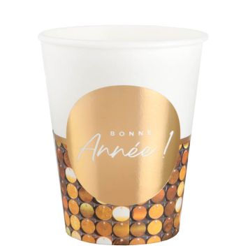 Lot de 10 gobelets Bonne Année Disco 27 cl, parfaits pour vos boissons festives | jourdefete.com