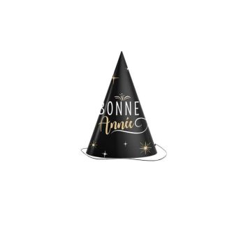 6 Chapeaux pointus en carton - Bonne Année