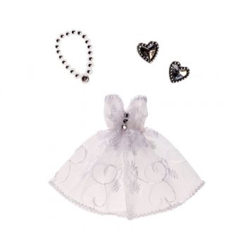 Robe de Princesse et Bijoux Autocollants - Blanc