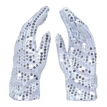 Gants à sequins de Roi de la Pop pour adulte