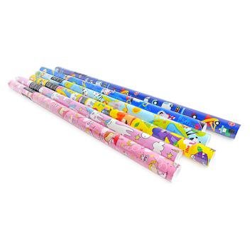 Rouleau de papier cadeau - 2 x 0,7 m - Enfants - Modèle Aléatoire