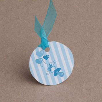 12 Etiquettes Bienvenue - Bleu