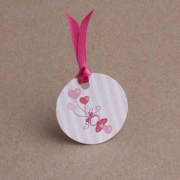 12 Etiquettes Bienvenue - Rose