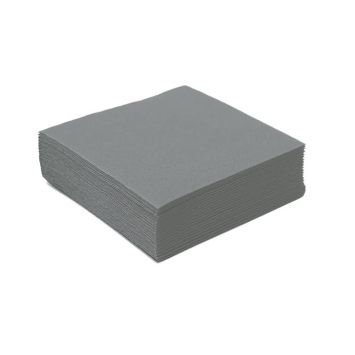 50 Serviettes Microgaufrées - Gris
