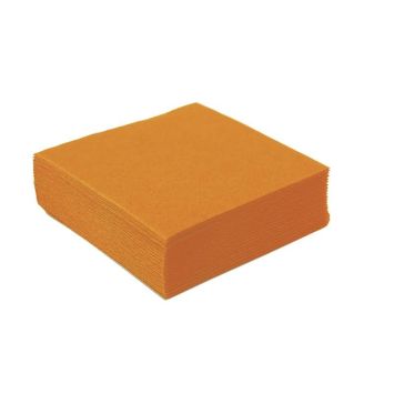 50 Serviettes Microgaufrées - Mandarine