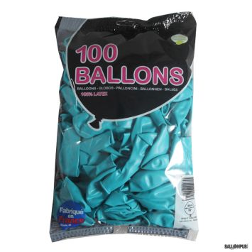 100 Ballons de Baudruche couleur Turquoise