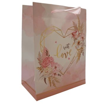 Sac cadeau en papier - Love - Taille S