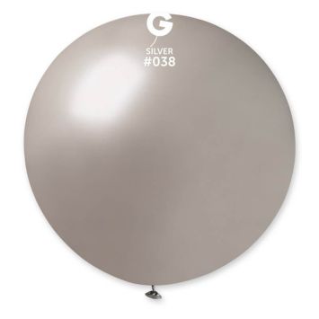 1 ballon métallisé 80 cm argent| jourdefete.com