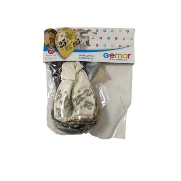 10 ballons nombre 25 | jourdefete.com