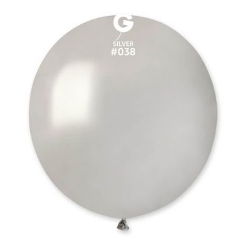10 ballons métallisés 48 cm argent | jourdefete.com