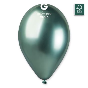 4 ballons verts shiny de 33 cm | jourdefete.com