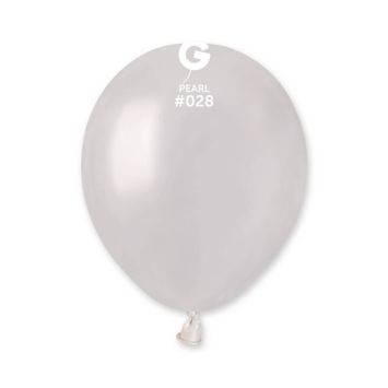 50 ballons métallisés 13 cm perle | jourdefete.com