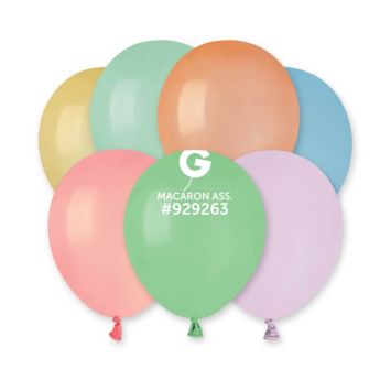 assortiment de 50 ballons en latex bio 13 cm gamme macaron | jourdefete.com