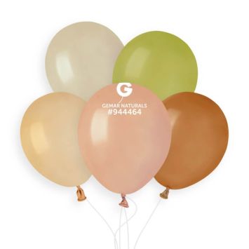 assortiment de 50 ballons 13 cm latex bio gamme couleur naturelle | jourdefete.com