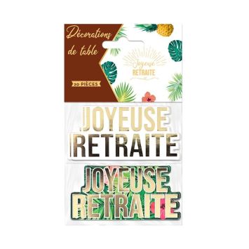 Sachet de 20 décorations de table pour retraite | jourdefete.com
