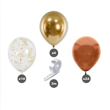 Kit Arche à Ballons - Joyeux Anniversaire - Collection Terracotta | jourdefete.com