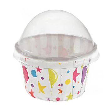 6 Mini Caissettes à Cupcakes "Anniversaire Festif"