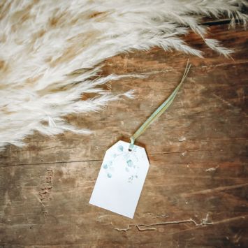 10 Étiquettes + Ruban Satin - Collection Sauge Green