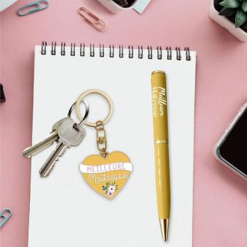 Coffret Porte-Clé et Stylo - Meilleure Maîtresse