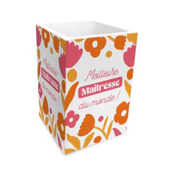 Pot à crayons "Meilleure Maîtresse du monde !" - Collection Merci pour cette année