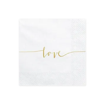 20 serviettes en papier - 33 x 33 cm - Love