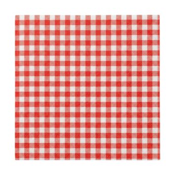 25 serviettes à motifs vichy en papier - 33 x 33 cm