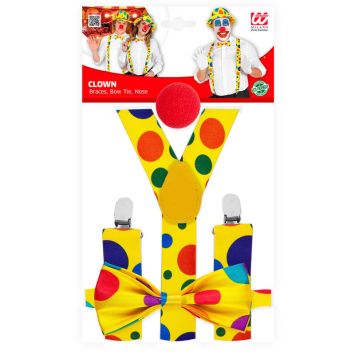 Kit d'accessoires de clown pour adulte