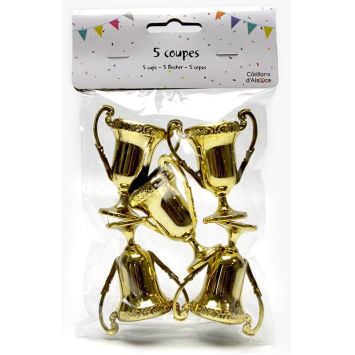 lot de 5 petites coupes dorées | jourdefete.com