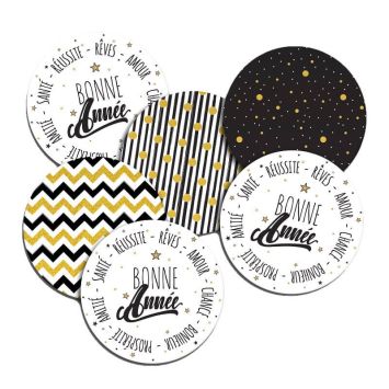 6 dessous de verre bonne année | jourdefete.com