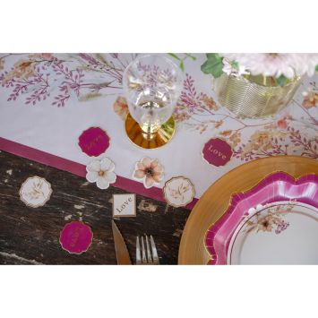 25 décorations en papier à parsemer - 4 x 4 cm - Collection Sienne