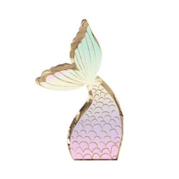 16 serviettes en papier anniversaire sirène pastel