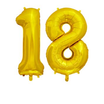 Ballon chiffre doré métallisé pour anniversaire | jourdefete.com