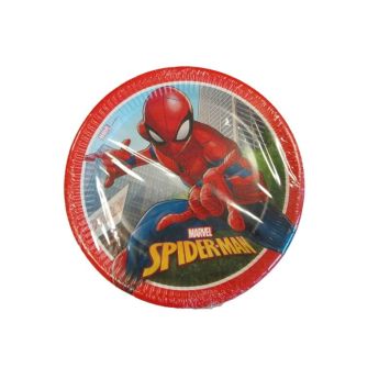 8 assiettes en carton spiderman