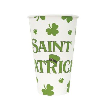 10 gobelets "Saint-Patrick" en carton - 50 cl - Saint-Patrick