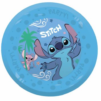 4 assiettes réutilisables en plastique - Diamètre 21 cm - Stitch™