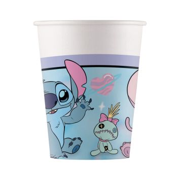 8 gobelets en carton - 25 cl - Stitch™ et Angel