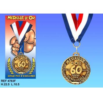 Médaille d'Or Anniversaire 60 Ans