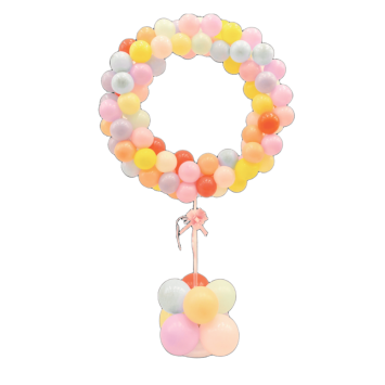 Kit Support à ballons en forme de cercle - Diamètre 70 cm x Hauteur 160 cm