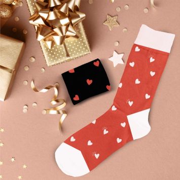 Paire de chaussettes dépareillées - Saint-Valentin - Collection Chéri Chérie