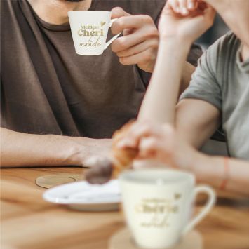 Coffret Duo de tasses à café - Saint-Valentin - Collection Chéri Chérie