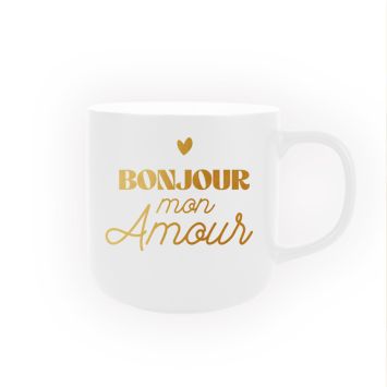 Mug avec message "Bonjour mon amour" pour la Saint-Valentin | jourdefete.com