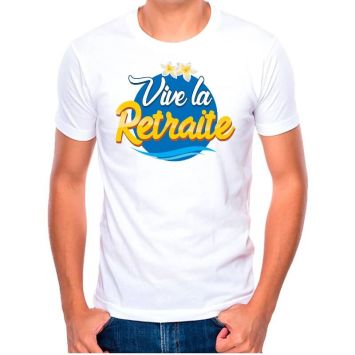 t-shirt à dédicacer retraite pour homme | jourdefete.com