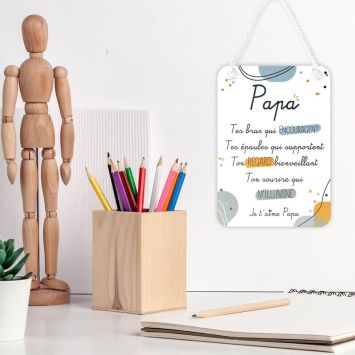 Plaque affective - Papa - Collection Famille d'Amour