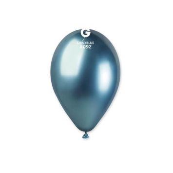 4 ballons bleus shiny de 33 cm | jourdefete.com