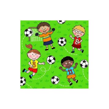 Lot de 20 serviettes - 33 x 33 cm - Football | jourdefete.com