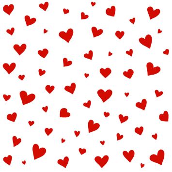 20 serviettes Cœurs Rouges design romantique et épuré | jourdefete.com