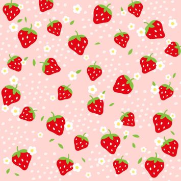 20 serviettes en papier - 33 x 33 cm - Atelier "Fraises"